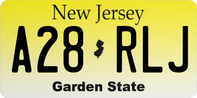 NJ license plate A28RLJ