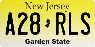 NJ license plate A28RLS