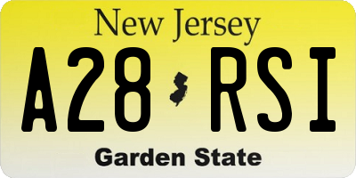 NJ license plate A28RSI