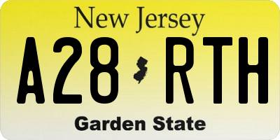 NJ license plate A28RTH