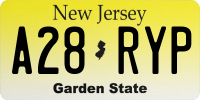 NJ license plate A28RYP