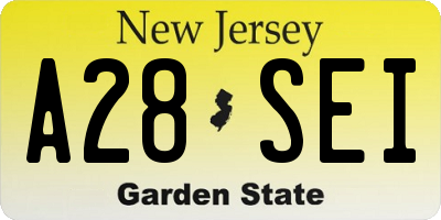 NJ license plate A28SEI