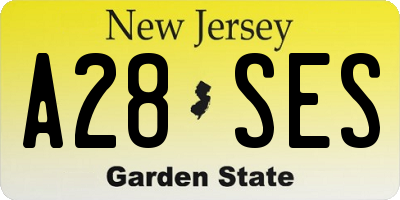 NJ license plate A28SES