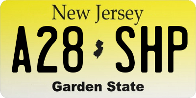 NJ license plate A28SHP