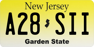 NJ license plate A28SII