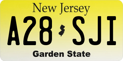 NJ license plate A28SJI