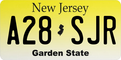 NJ license plate A28SJR