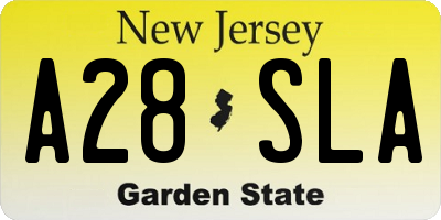 NJ license plate A28SLA
