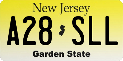 NJ license plate A28SLL