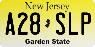 NJ license plate A28SLP