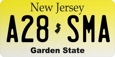 NJ license plate A28SMA