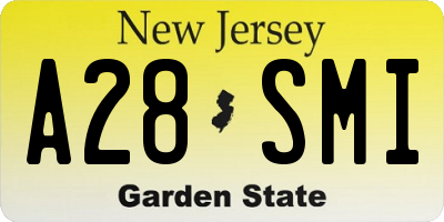 NJ license plate A28SMI