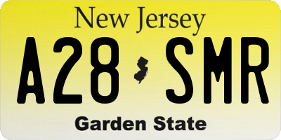NJ license plate A28SMR