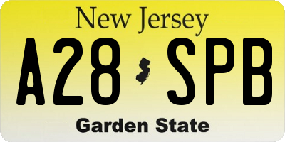 NJ license plate A28SPB