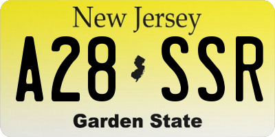 NJ license plate A28SSR