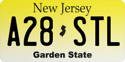 NJ license plate A28STL