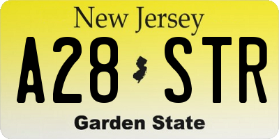 NJ license plate A28STR