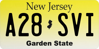 NJ license plate A28SVI
