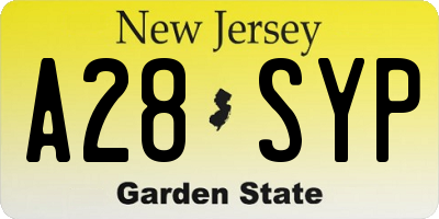 NJ license plate A28SYP