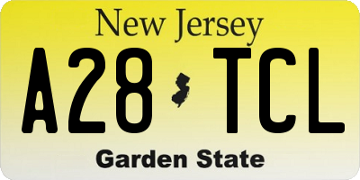 NJ license plate A28TCL