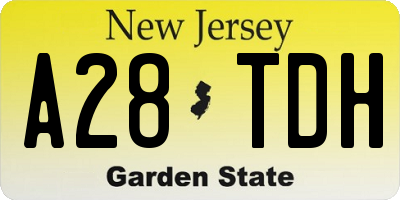 NJ license plate A28TDH