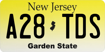 NJ license plate A28TDS