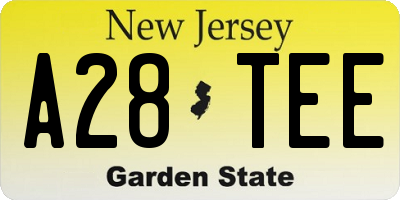 NJ license plate A28TEE