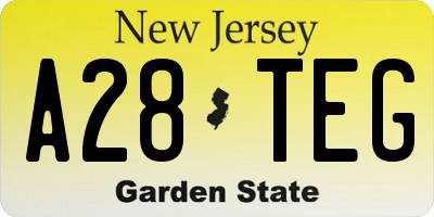 NJ license plate A28TEG