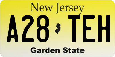 NJ license plate A28TEH