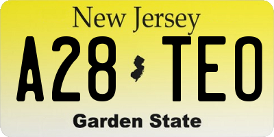 NJ license plate A28TEO