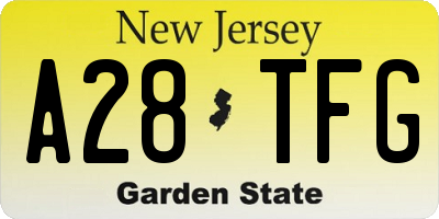 NJ license plate A28TFG