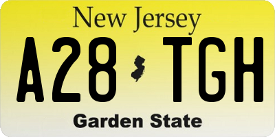 NJ license plate A28TGH