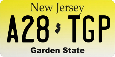 NJ license plate A28TGP