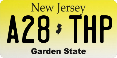 NJ license plate A28THP
