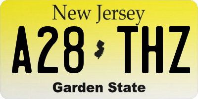 NJ license plate A28THZ