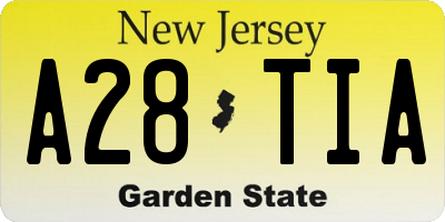 NJ license plate A28TIA