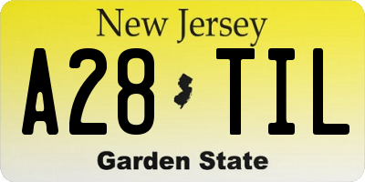 NJ license plate A28TIL