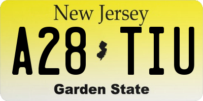 NJ license plate A28TIU