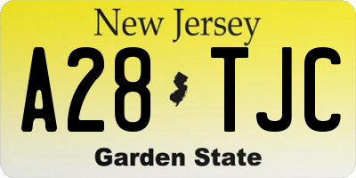 NJ license plate A28TJC
