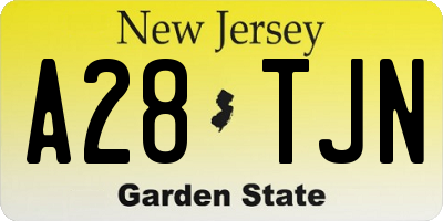 NJ license plate A28TJN