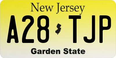 NJ license plate A28TJP