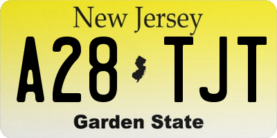NJ license plate A28TJT