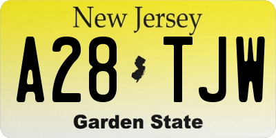 NJ license plate A28TJW