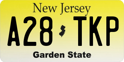 NJ license plate A28TKP