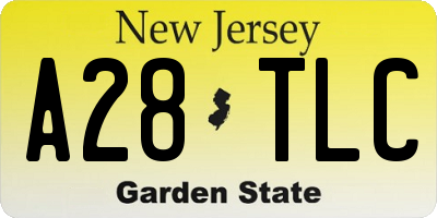 NJ license plate A28TLC