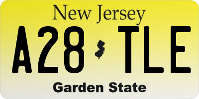 NJ license plate A28TLE
