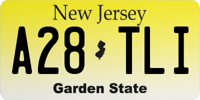 NJ license plate A28TLI