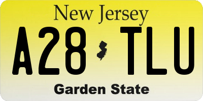 NJ license plate A28TLU