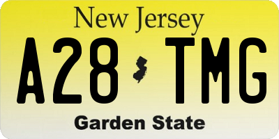 NJ license plate A28TMG
