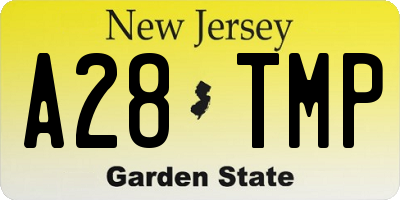 NJ license plate A28TMP